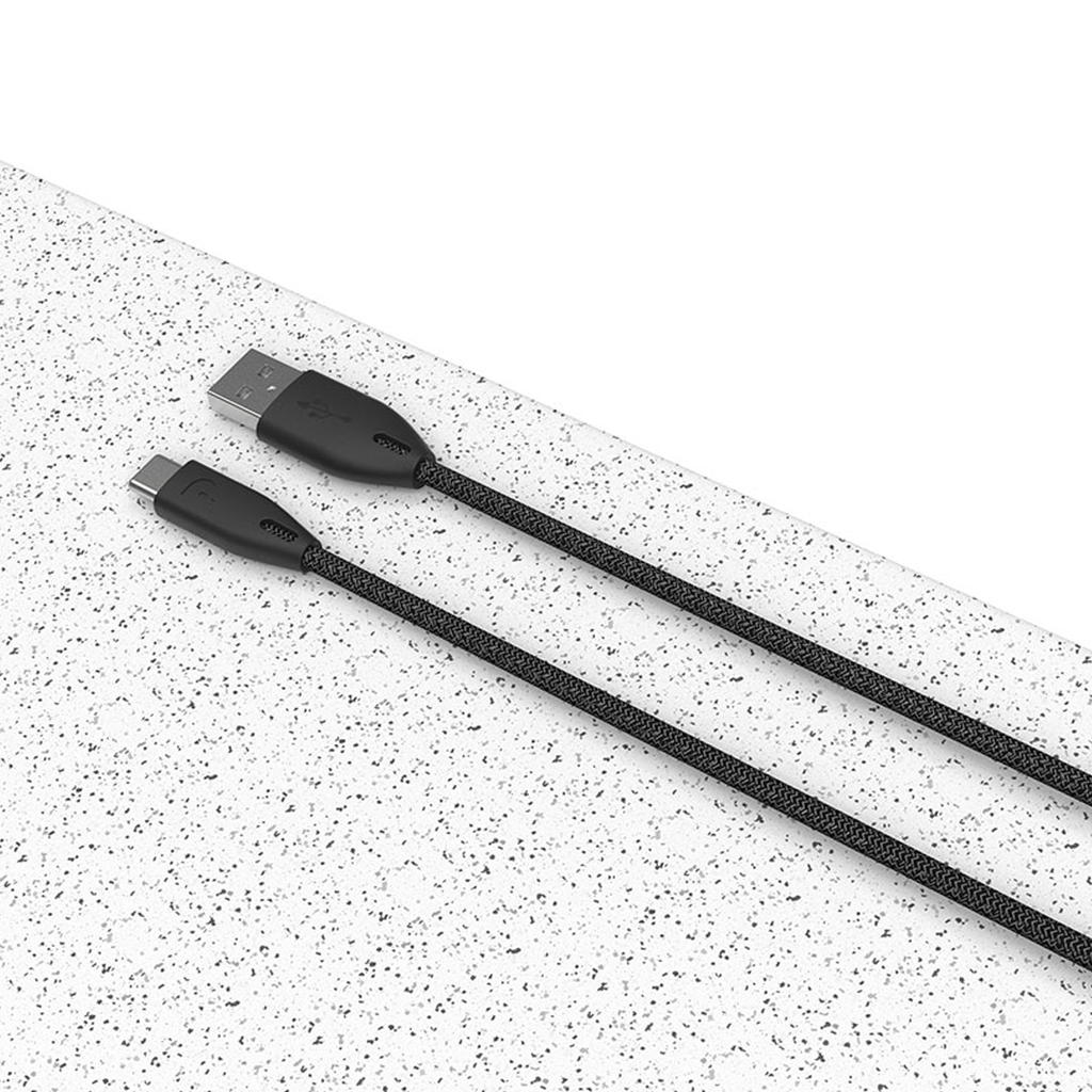 Powerology Braided USB-A to Type-C Cable - 1.2m / 4ft 3 Powerology Braided USB-A to Type-C Cable - 1.2m / 4ft - Image 3