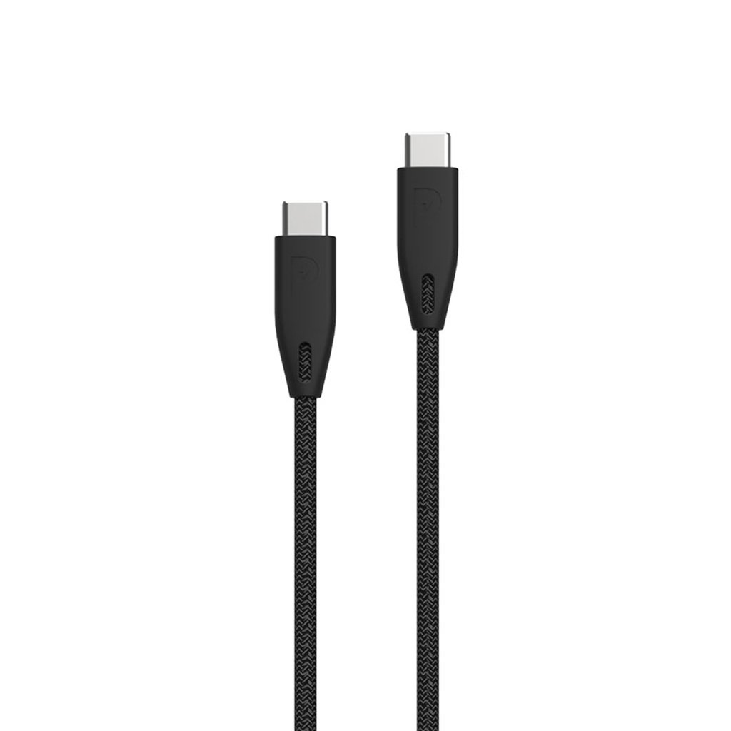Powerology Braided USB-C to USB-C Cable - 2m / 6.6ft 2 Powerology Braided USB-C to USB-C Cable - 2m / 6.6ft - Image 2