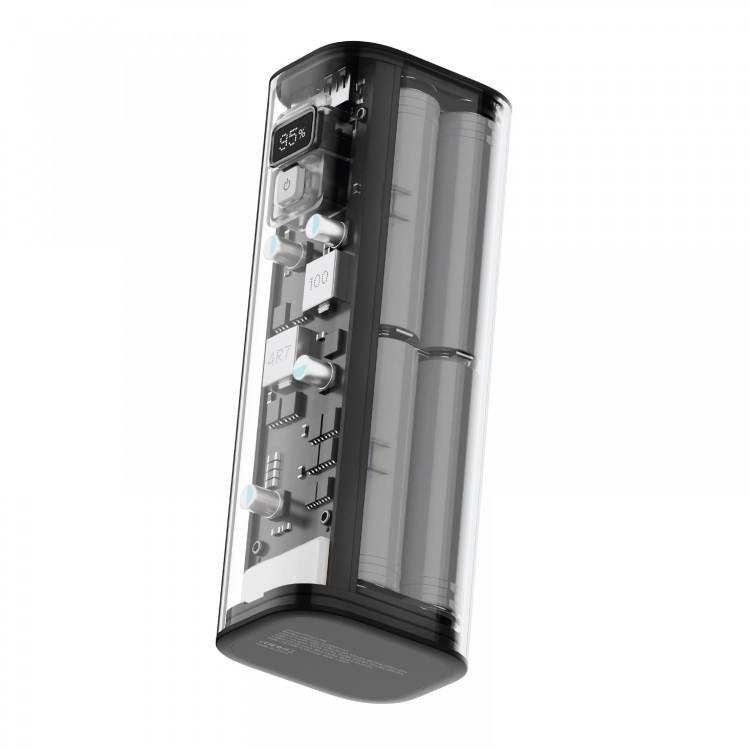 Powerology Crystalline Series Power Bank 24000mAh PD 100W - Dark Gray 2 Powerology Crystalline Series Power Bank 24000mAh PD 100W - Dark Gray - Image 2