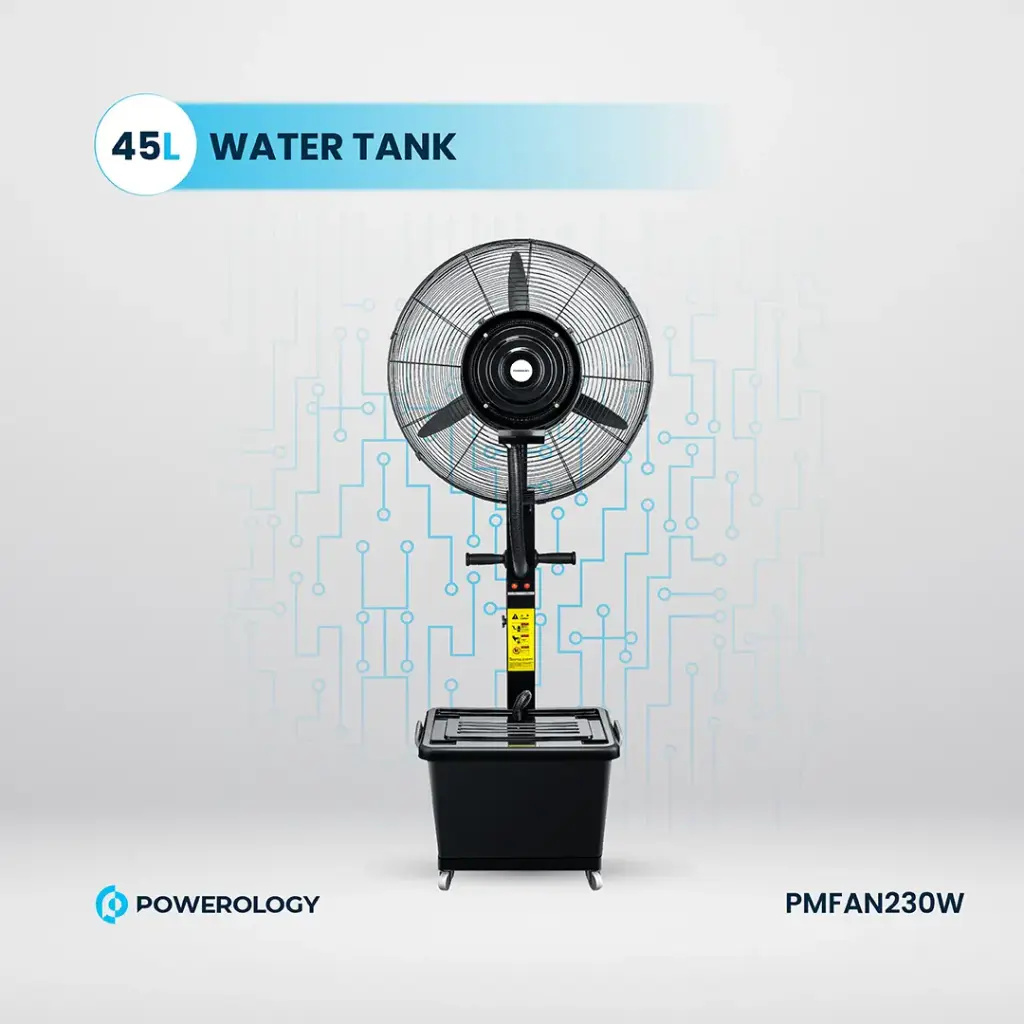 Powerology Industrial Fan Mist Spray & Humidifier 4 Powerology Industrial Fan Mist Spray & Humidifier - Image 4