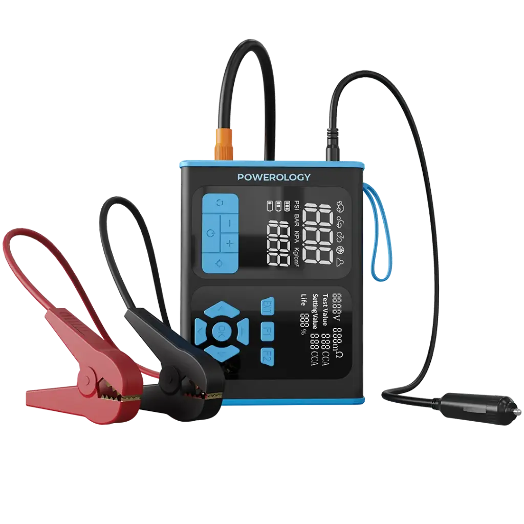 Powerology Jump Starter, Air Inflator & OBD II Car Fault Diagnosis Tool - Black/Blue 2 Powerology Jump Starter, Air Inflator & OBD II Car Fault Diagnosis Tool - Black/Blue - Image 2