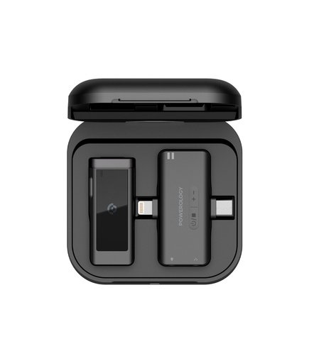 Powerology MFI Dual Connector Wireless Lavalier Microphone x1 Mic 1000mAh 2 Powerology MFI Dual Connector Wireless Lavalier Microphone x1 Mic 1000mAh - Image 2
