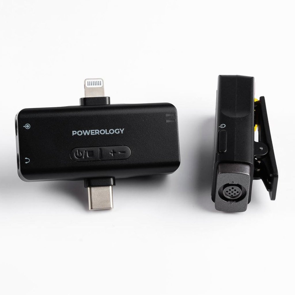 Powerology MFI Dual Connector Wireless Lavalier Microphone x1 Mic 1000mAh 4 Powerology MFI Dual Connector Wireless Lavalier Microphone x1 Mic 1000mAh - Image 4