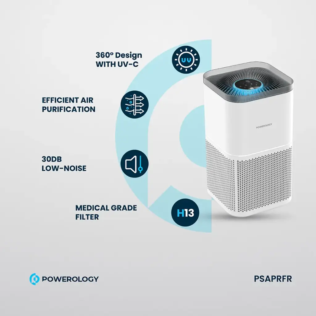 Powerology Smart Air Purifier Eliminate Odor & Smoke 3 Powerology Smart Air Purifier Eliminate Odor & Smoke - Image 3