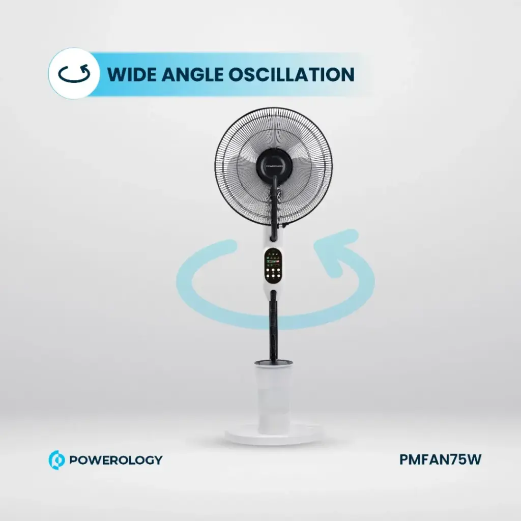 Powerology Tilt & Oscillating Fan Mist Spray & Humidifier 7 Powerology Tilt & Oscillating Fan Mist Spray & Humidifier - Image 7