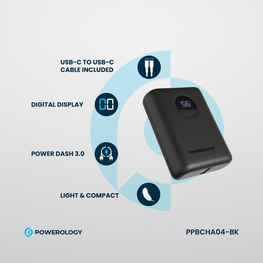 Powerology Ultra-Compact 10000 mAh Fast Charging Power Bank 6 Powerology Ultra-Compact 10000 mAh Fast Charging Power Bank - Image 6