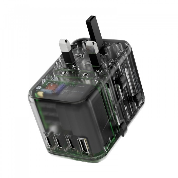 Powerology Universal Multi-Port Travel Adapter PD 65W 3 Powerology Universal Multi-Port Travel Adapter PD 65W - Image 3