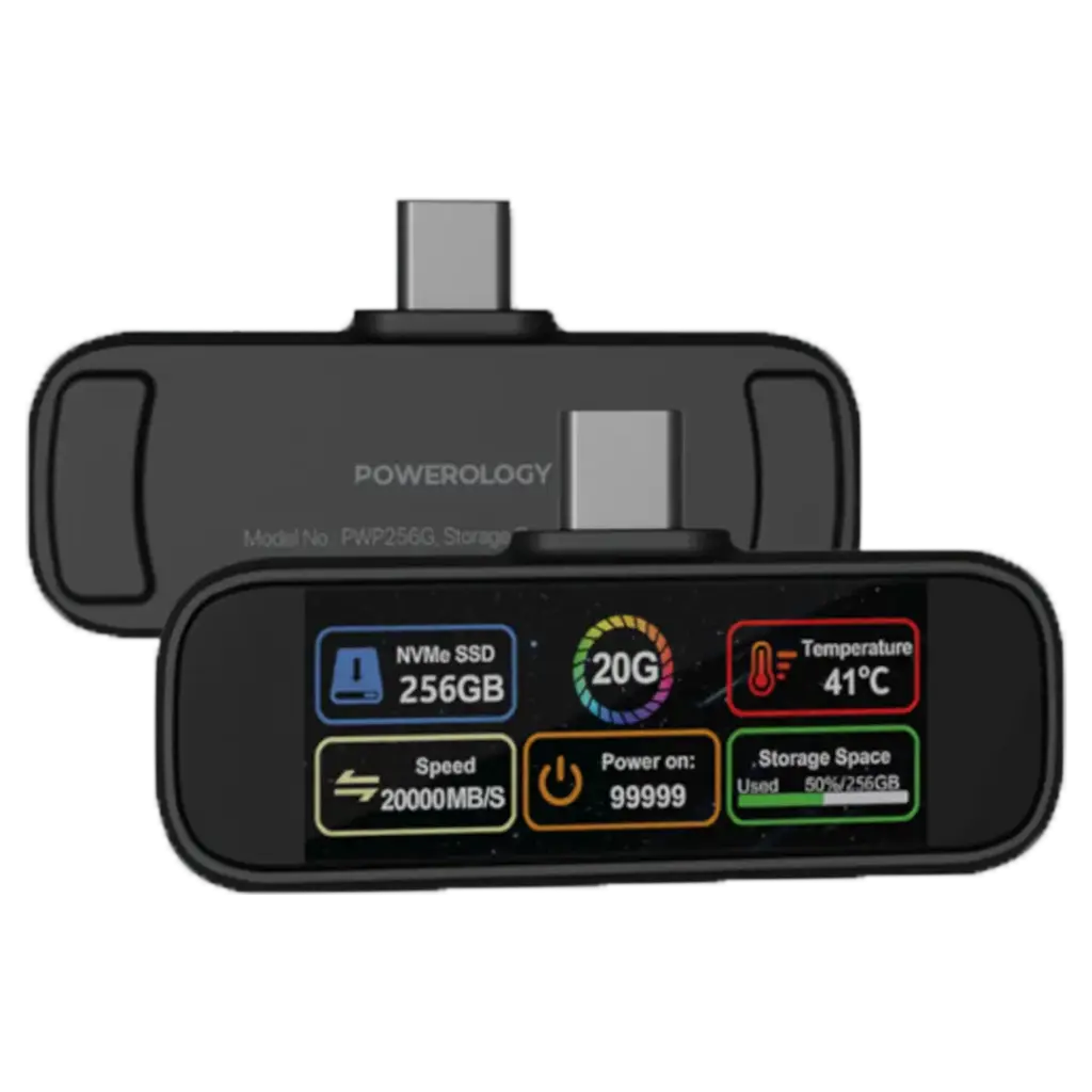 Powerology Vaultx 256Gb , 512Gb & 1Tb Mini Portable SSD Drive 2 Powerology Vaultx 256Gb , 512Gb & 1Tb Mini Portable SSD Drive - Image 2