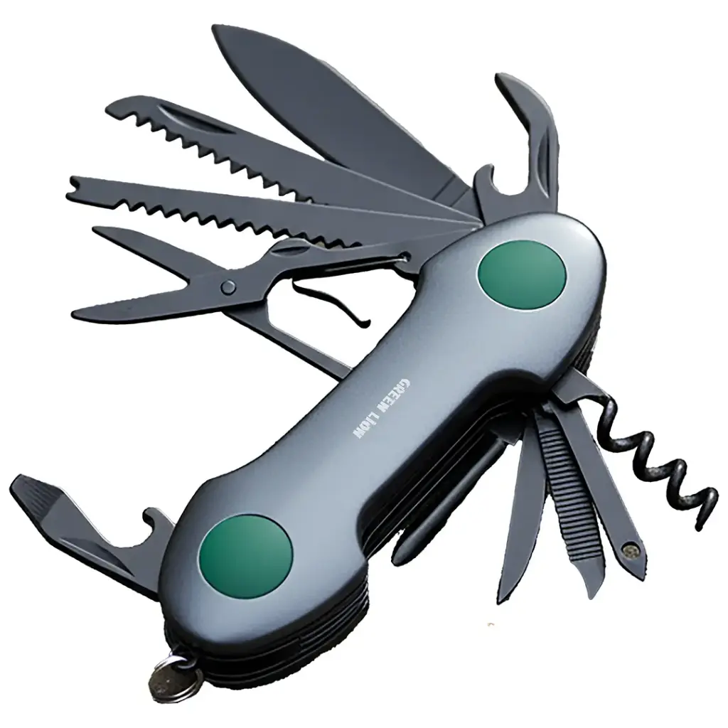 Green Lion 14-In-1 Multi Tool Key Chain Knife 2 Green Lion 14-In-1 Multi Tool Key Chain Knife - Image 2