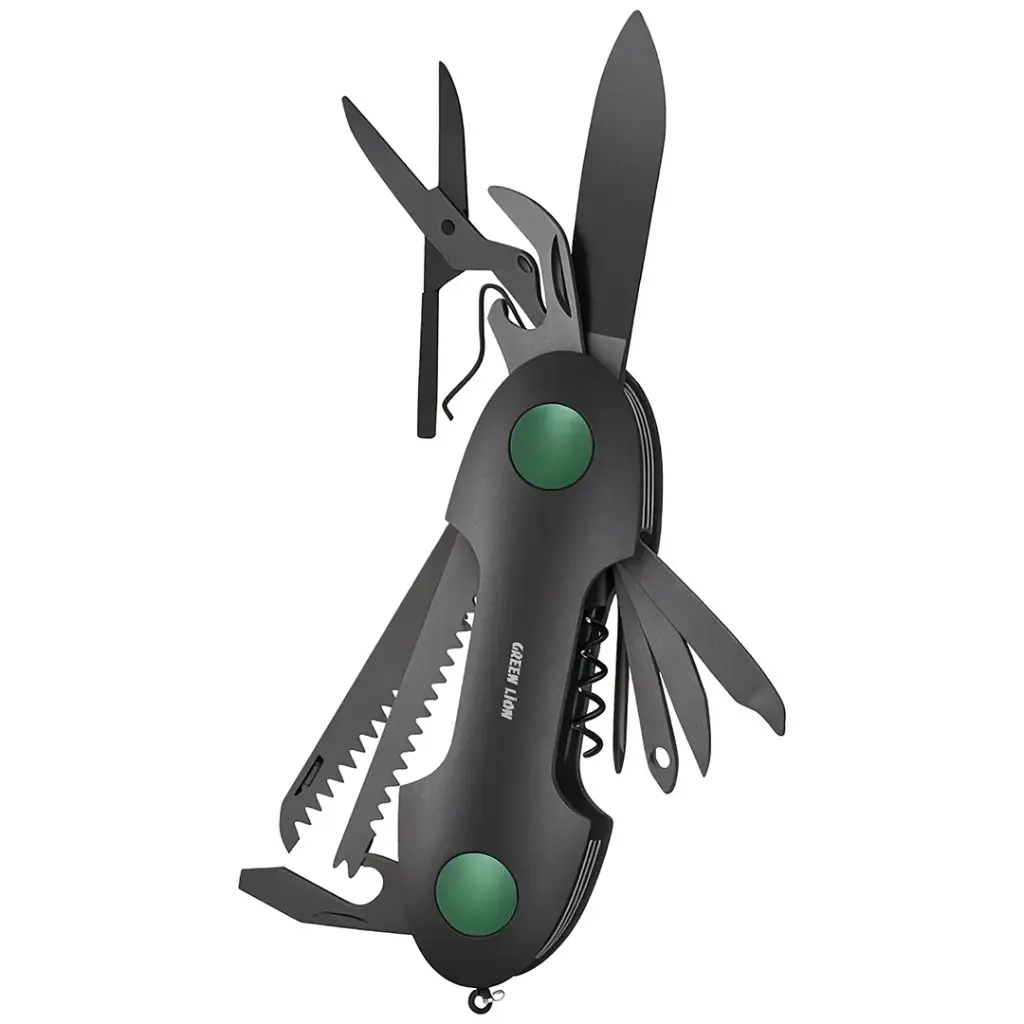 Green Lion 14-In-1 Multi Tool Key Chain Knife 3 Green Lion 14-In-1 Multi Tool Key Chain Knife - Image 3