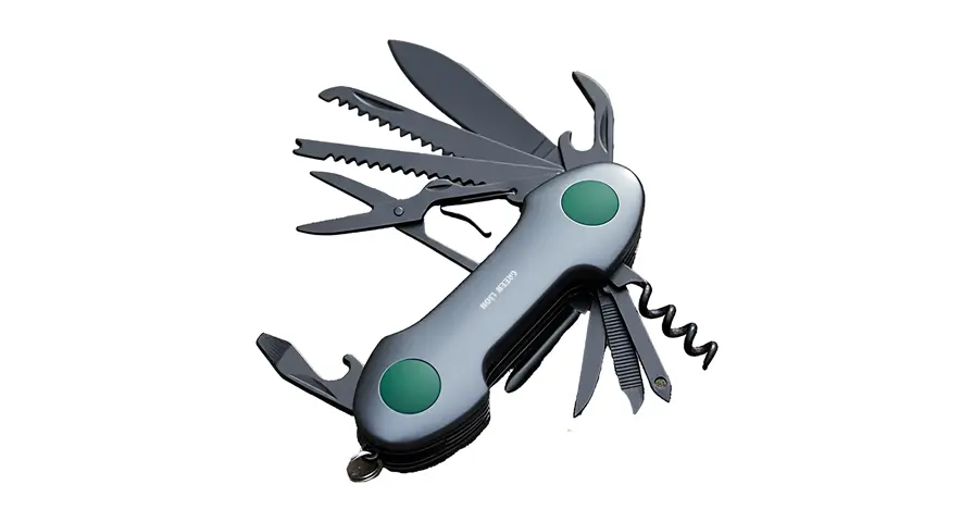 Green Lion 14-In-1 Multi Tool Key Chain Knife 1 Green Lion 14-In-1 Multi Tool Key Chain Knife