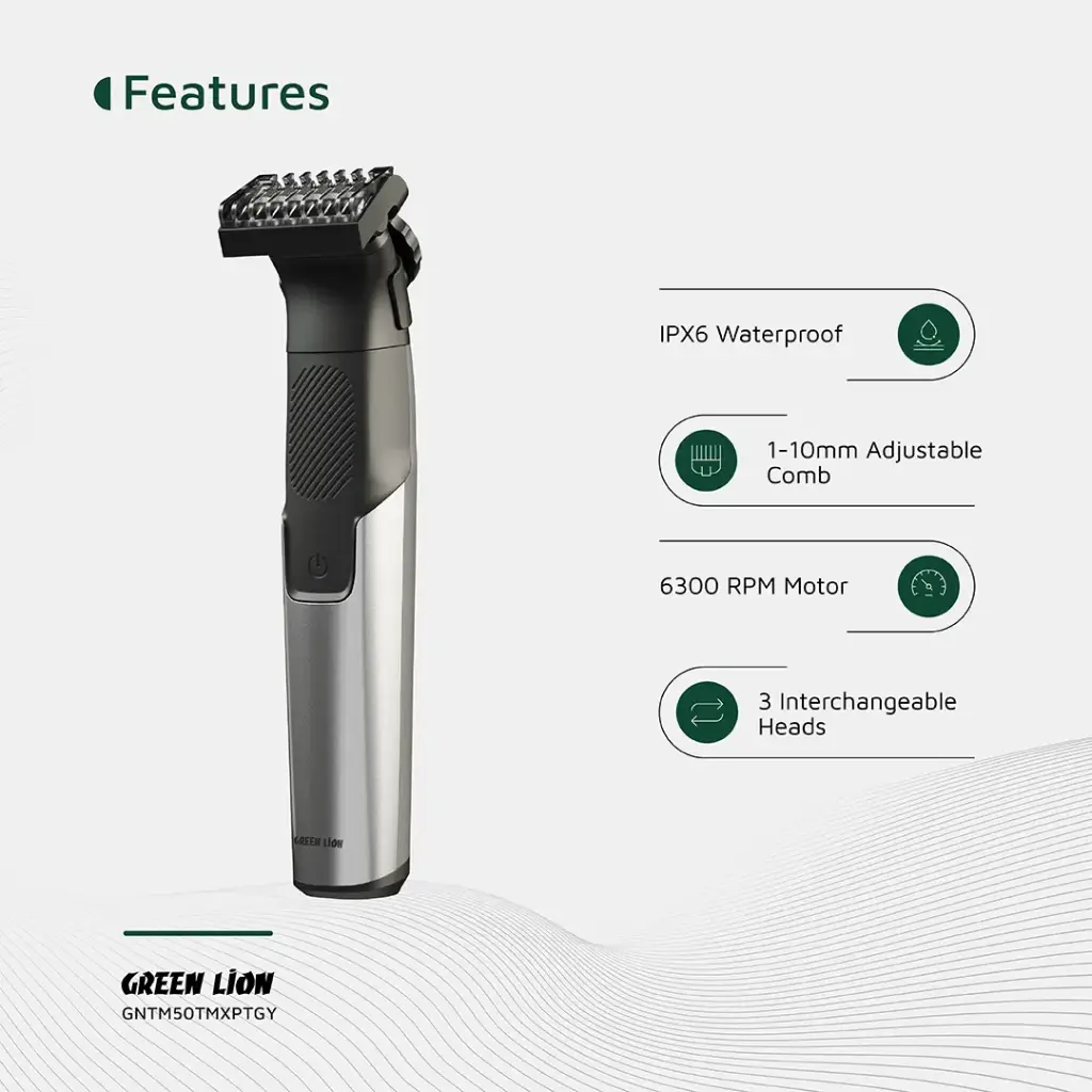 Green Lion 3 In 1 Expert Hair Trimmer & Shaver 5 Green Lion 3 In 1 Expert Hair Trimmer & Shaver - Image 5