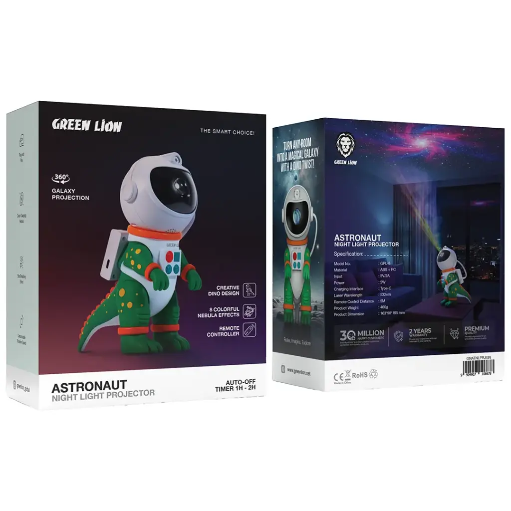 Green Lion Astronaut Night Light Projector 3 Green Lion Astronaut Night Light Projector - Image 3