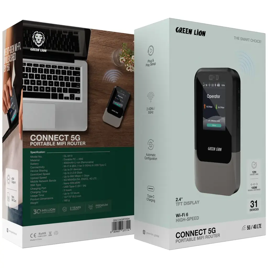 Green Lion Connect 5G Portable MiFi Router 3 Green Lion Connect 5G Portable MiFi Router - Image 3