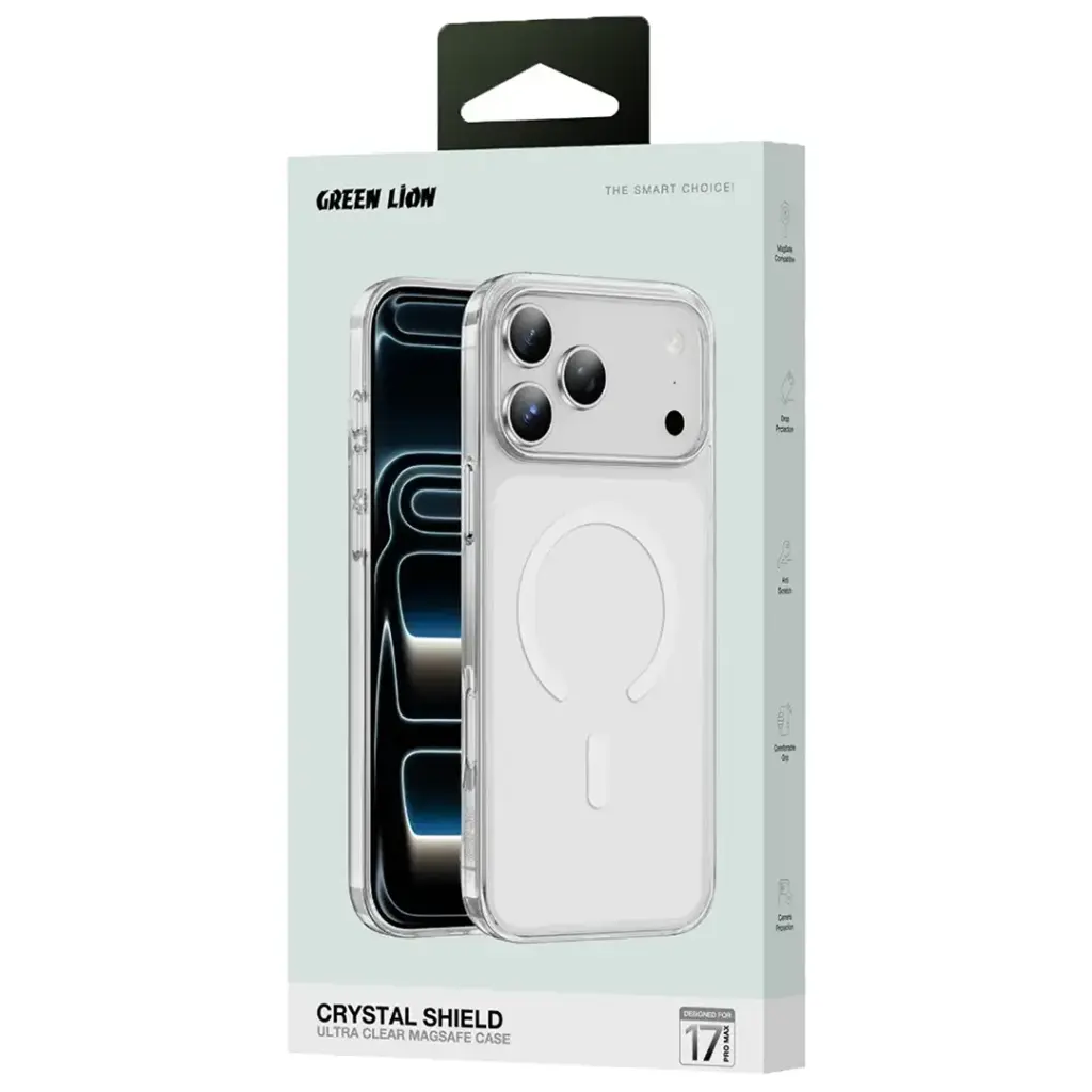 Green Lion Crystal Shield Ultra Clear MagSafe Case for iPhone 17 Series 4 Green Lion Crystal Shield Ultra Clear MagSafe Case for iPhone 17 Series - Image 4