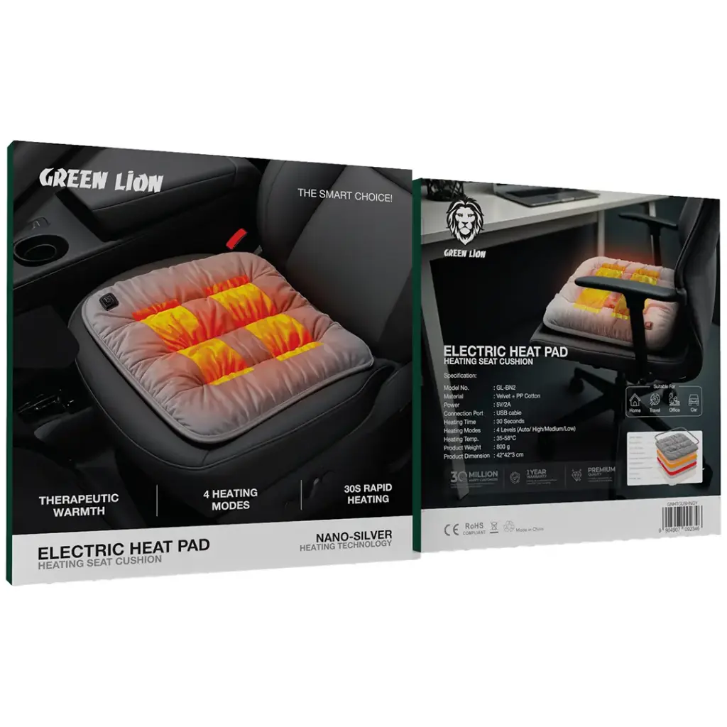 Green Lion Electric Heat Pad Heating Seat Cushion 4 Green Lion Electric Heat Pad Heating Seat Cushion - Image 4