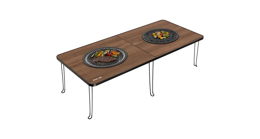 Green Lion Fold Grill Mate Camping BBQ Table - Wood 1 Green Lion Fold Grill Mate Camping BBQ Table - Wood