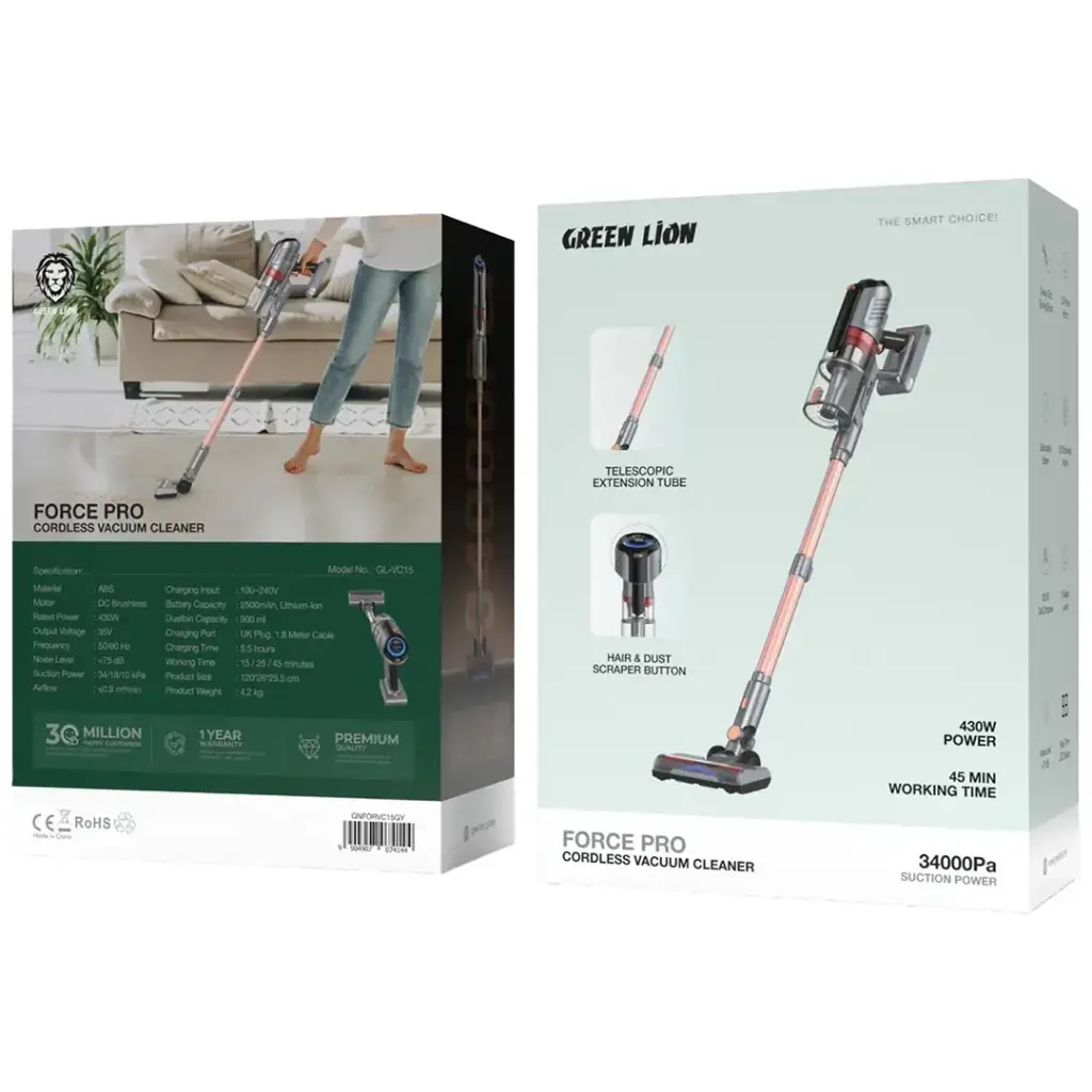 Green Lion Force Pro Cordless Vacuum Cleaner 3 Green Lion Force Pro Cordless Vacuum Cleaner - Image 3