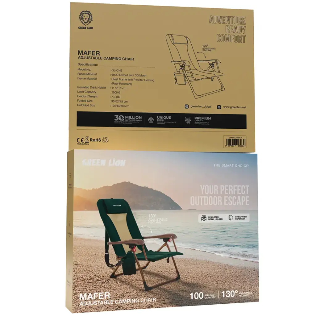 Green Lion Mafer Adjustable Camping Chair 3 Green Lion Mafer Adjustable Camping Chair - Image 3