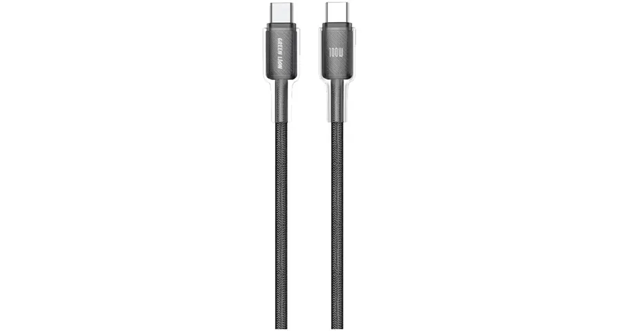 Green Lion USB-C to USB-C Transparent PC Casing 1m Braided Cable PD 100W 1 Green Lion USB-C to USB-C Transparent PC Casing 1m Braided Cable PD 100W