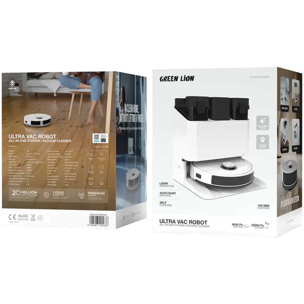 Green Lion Ultra Vac Robot All-In-One Station & Vacuum Cleaner 3 Green Lion Ultra Vac Robot All-In-One Station & Vacuum Cleaner - Image 3