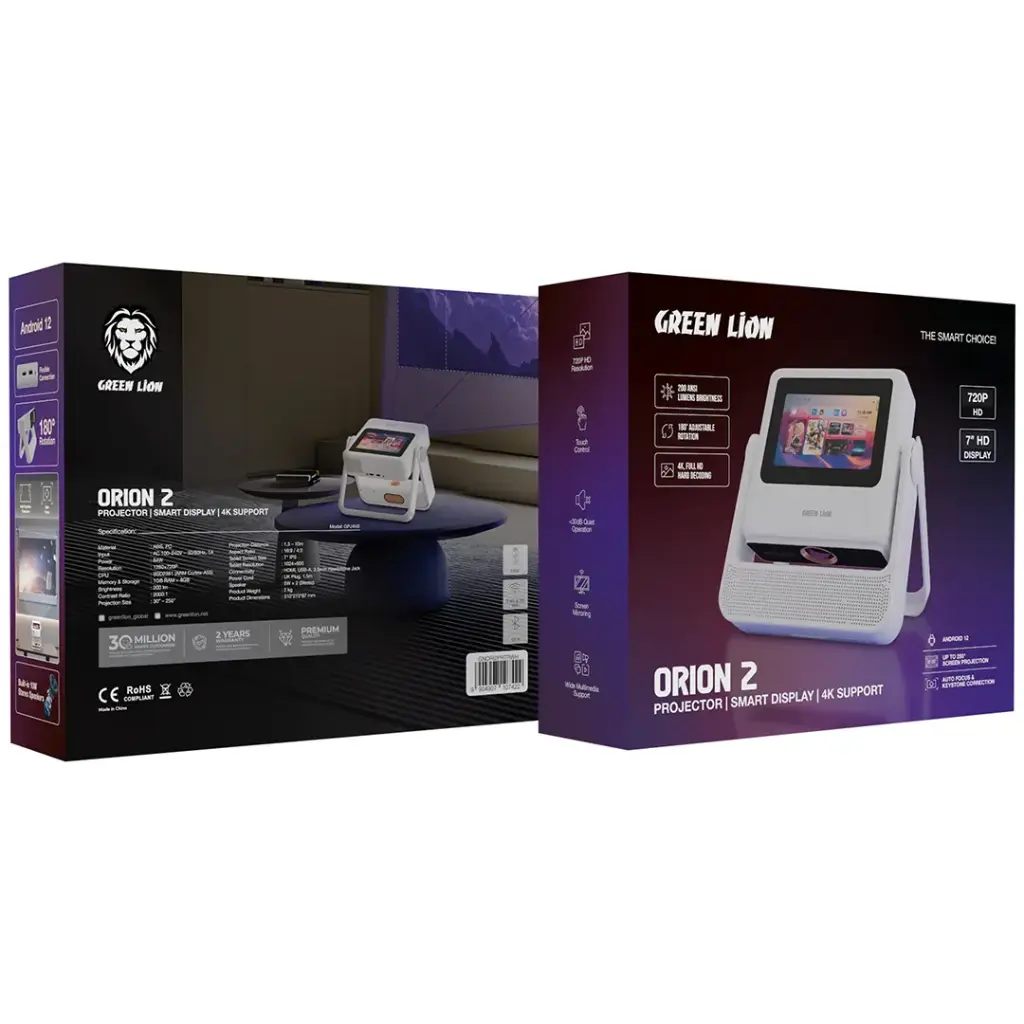 Green lion Orion 2 Smart Projector with Smart Display & 4K Support 5 Green lion Orion 2 Smart Projector with Smart Display & 4K Support - Image 5