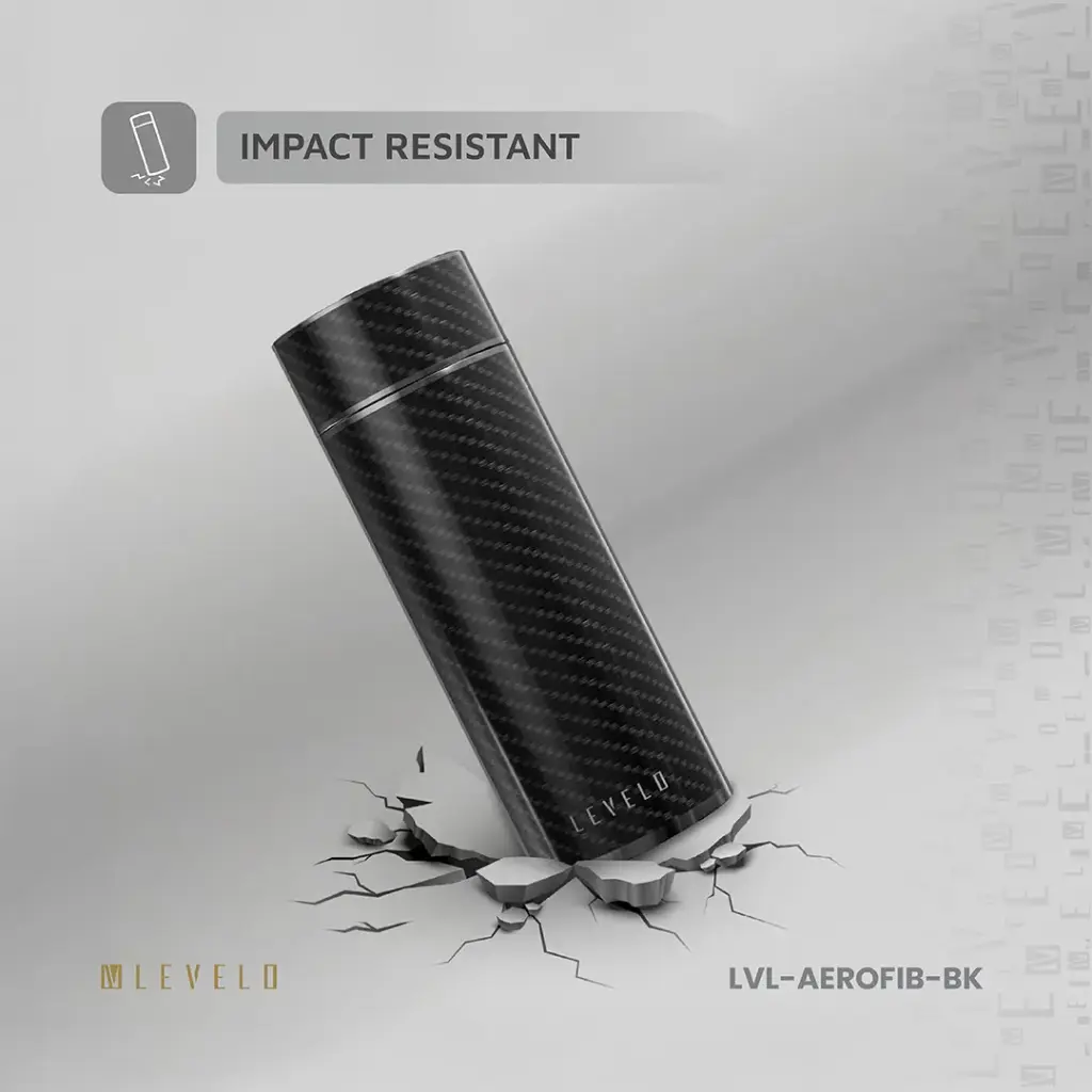 Levelo AeroFiber 350ML Carbon Fiber Bottle - Black 4 Levelo AeroFiber 350ML Carbon Fiber Bottle - Black - Image 4