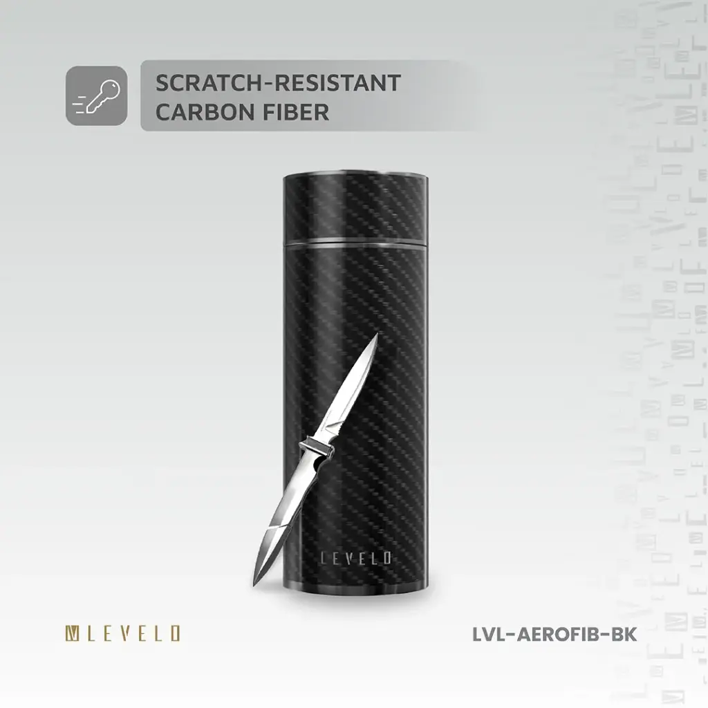 Levelo AeroFiber 350ML Carbon Fiber Bottle - Black 7 Levelo AeroFiber 350ML Carbon Fiber Bottle - Black - Image 7