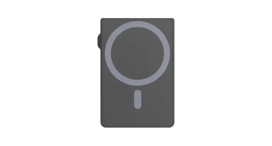 Levelo Lusso MagSafe Saffiano Leather Card Holder - Black 1 Levelo Lusso MagSafe Saffiano Leather Card Holder - Black