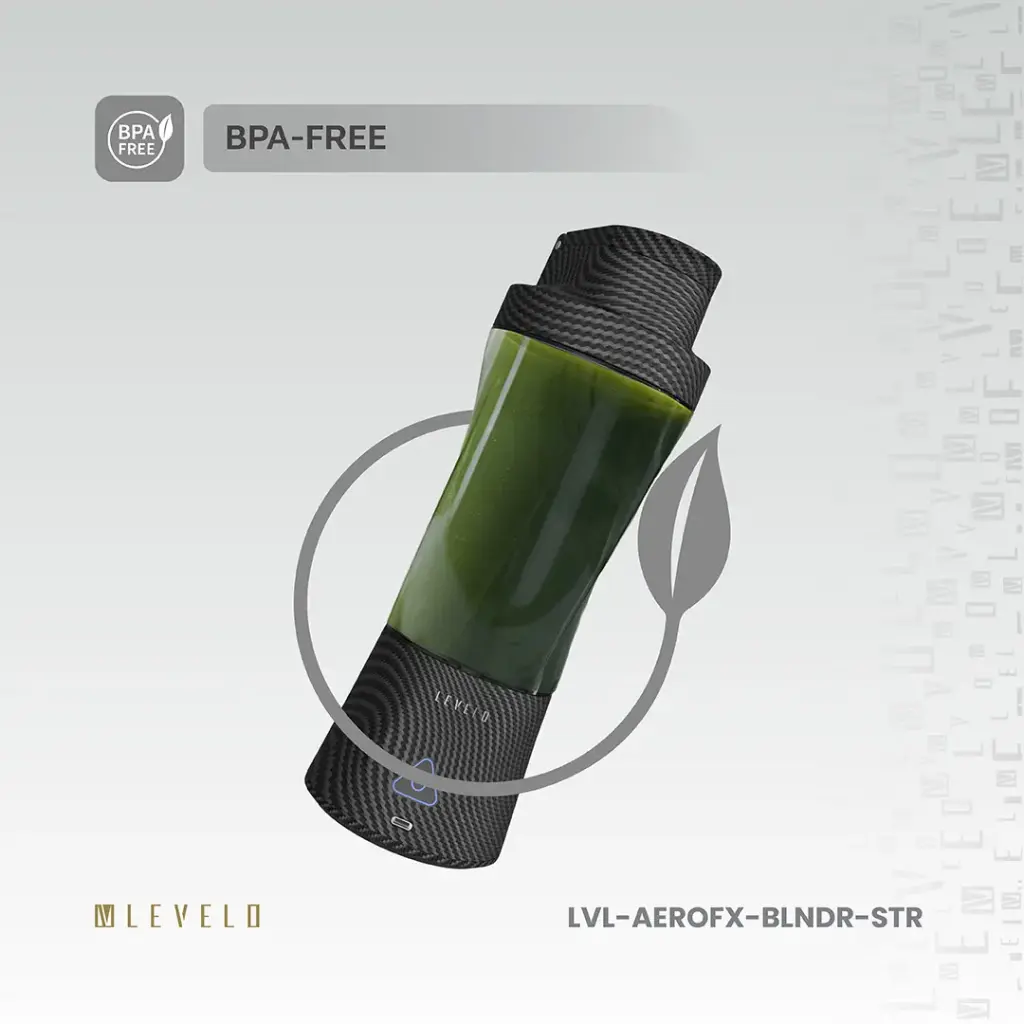 Levelo Portable Carbon Fiber Blender Aeroflex - Smoky Transparent 4 Levelo Portable Carbon Fiber Blender Aeroflex - Smoky Transparent - Image 4