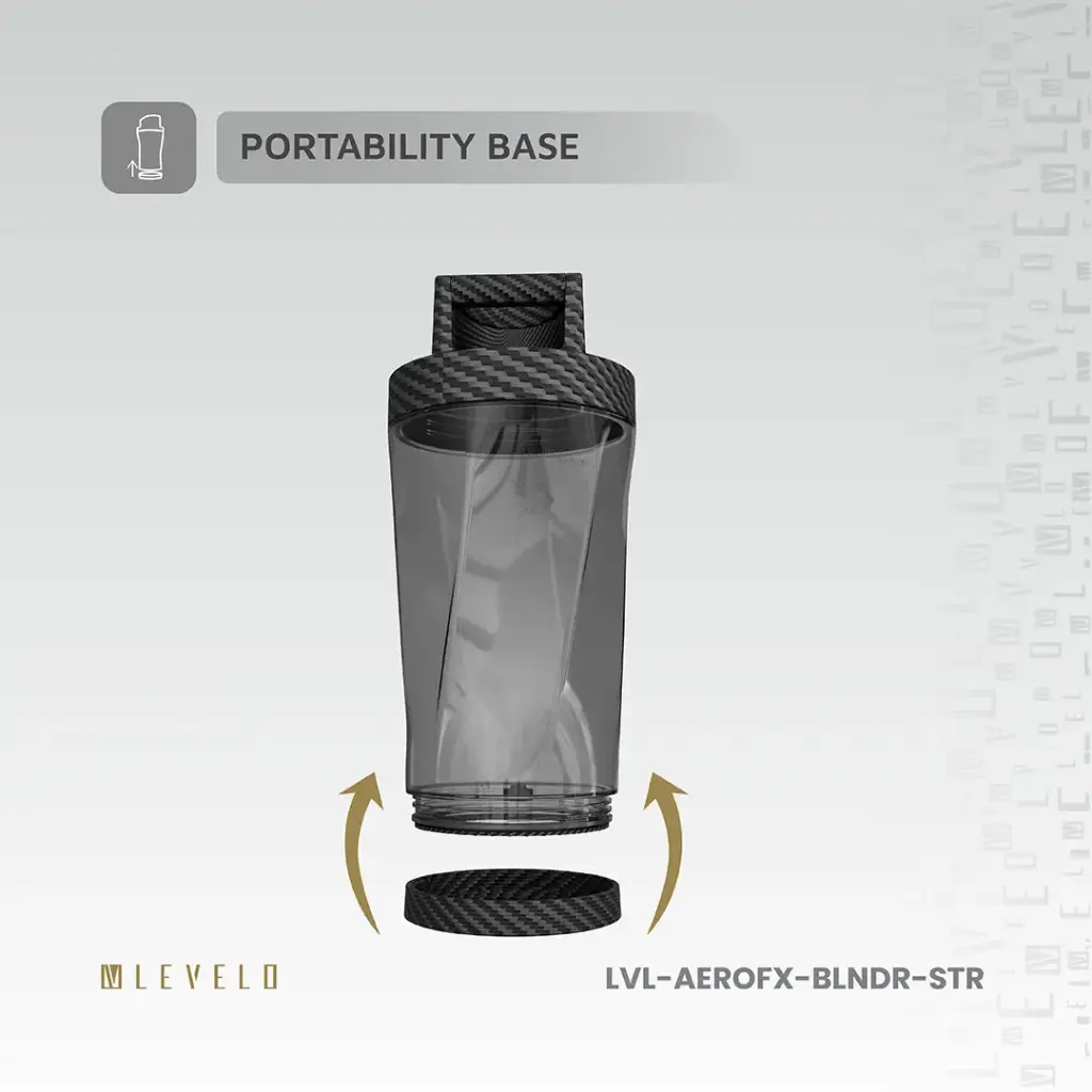 Levelo Portable Carbon Fiber Blender Aeroflex - Smoky Transparent 6 Levelo Portable Carbon Fiber Blender Aeroflex - Smoky Transparent - Image 6