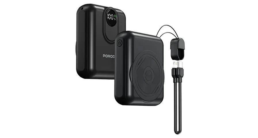 Porodo 10000mAh MagSafe Power Bank - Black 1 Porodo 10000mAh MagSafe Power Bank - Black