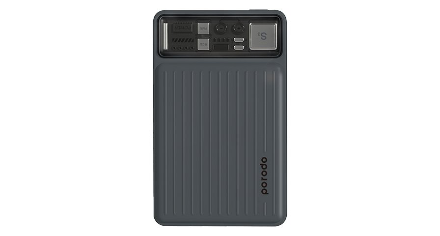 Porodo 10000mAh Slim Power Bank PD 22.5W with Built-in Type-C & Lightning Cables-Black 1 Porodo 10000mAh Slim Power Bank PD 22.5W with Built-in Type-C & Lightning Cables-Black