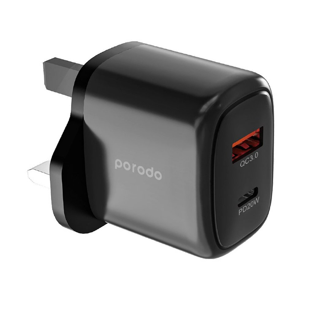 Porodo 20W+QC USB A+C Charger UK 2 Porodo 20W+QC USB A+C Charger UK - Image 2