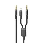 Porodo 2in1 Aux 3.5 to 3.5+Lightning Cable 1.2M