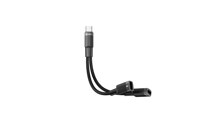 Porodo 2in1 Lightning to 2*Type C Jack Headphone and Charging Converter Adapter 1 Porodo 2in1 Lightning to 2*Type C Jack Headphone and Charging Converter Adapter
