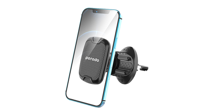 Porodo 360 Magnetic Air Vent Car Mount with Adjustable Hook – Black 1 Porodo 360 Magnetic Air Vent Car Mount with Adjustable Hook – Black