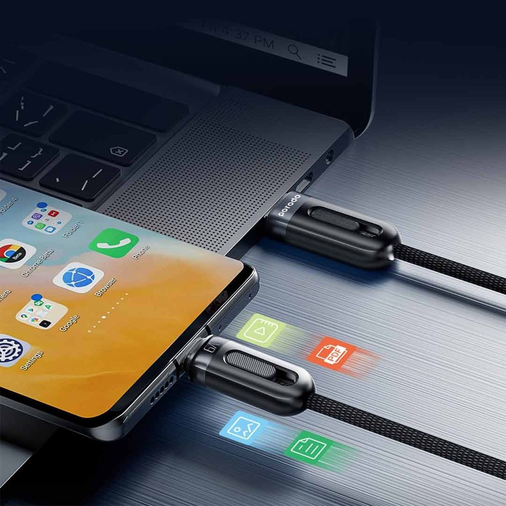 Porodo 3-IN-1 Digital-Display Fast Charging 1.2M Cable A to C+L+M 3 Porodo 3-IN-1 Digital-Display Fast Charging 1.2M Cable A to C+L+M - Image 3