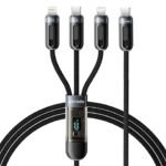 Porodo 3-IN-1 Digital-Display Fast Charging 1.2M Cable C to C+L+M