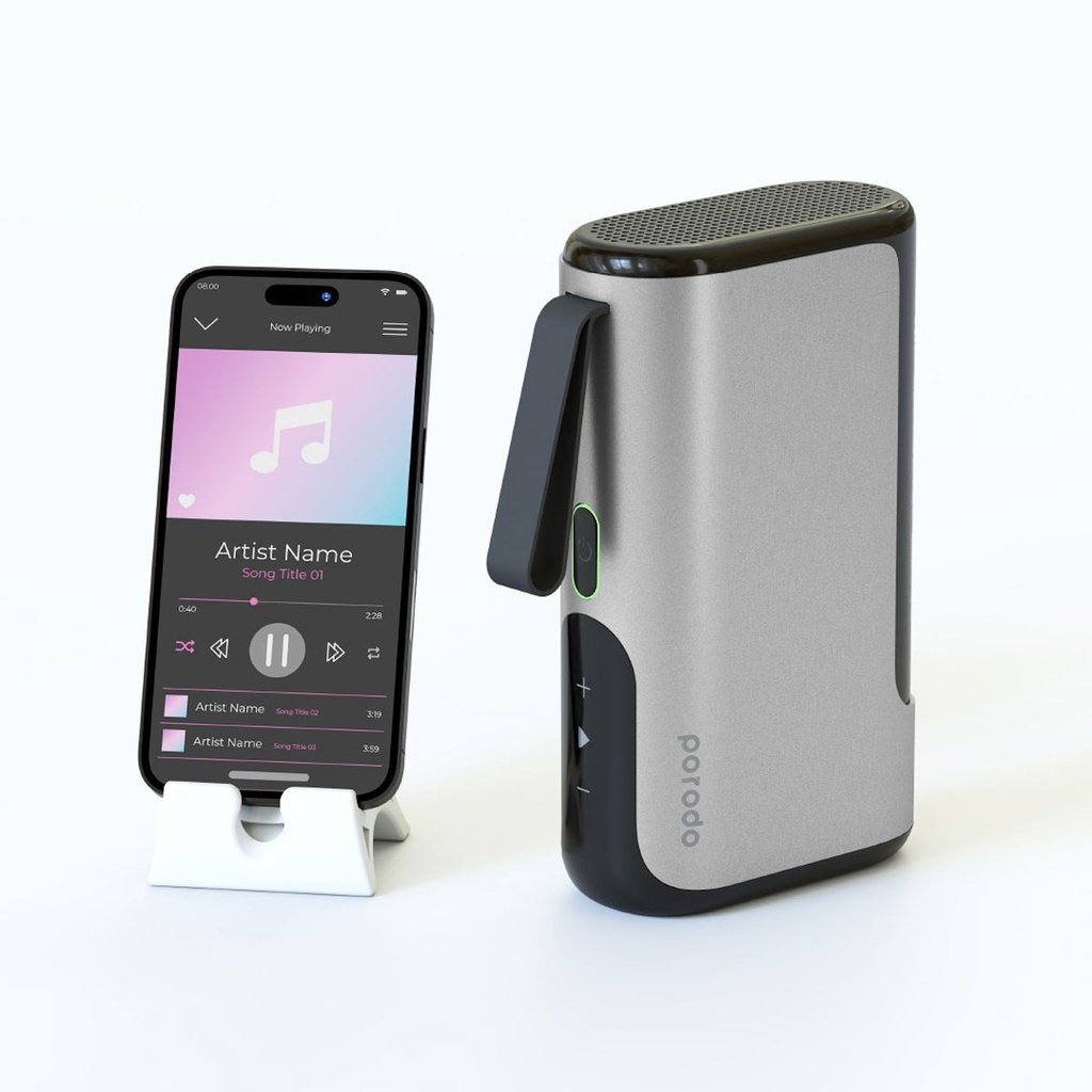 Porodo 3-in-1 10000mAh Power Bank Speaker With Built-in Phone Holder 4 Porodo 3-in-1 10000mAh Power Bank Speaker With Built-in Phone Holder - Image 4