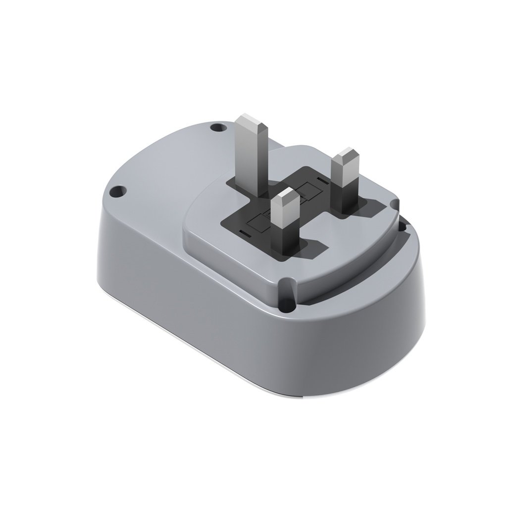 Porodo 3in1 Multi-type Socket with AC USB-A Type C UK - White - Image 3