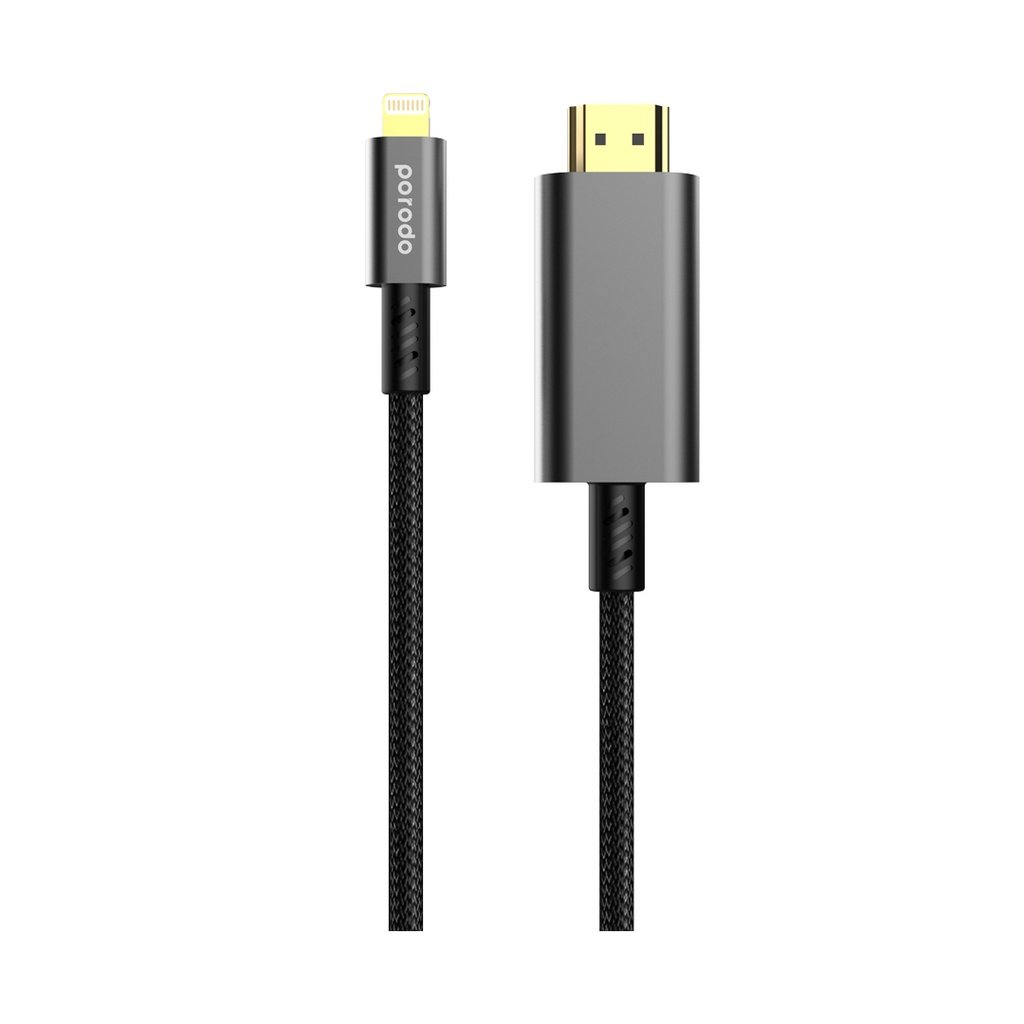Porodo 4K HDMI to Type Lighting Cable 1.8M - Image 2