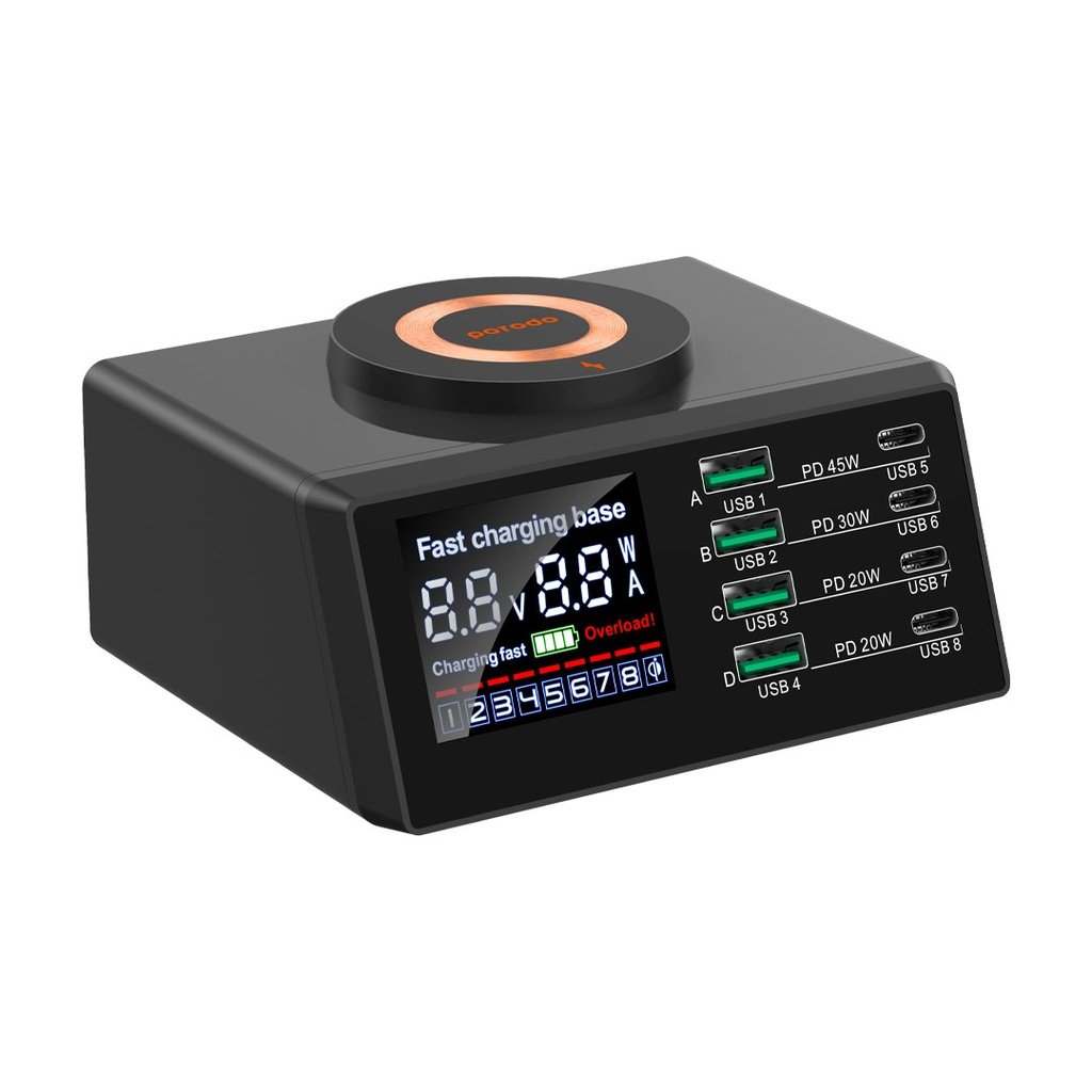 Porodo 4*PD 4*QC Multi-Functional Magsafe Fast Charger - Black 2 Porodo 4*PD 4*QC Multi-Functional Magsafe Fast Charger - Black - Image 2