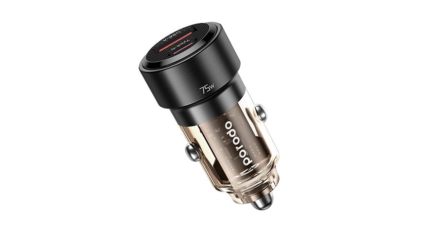 Porodo 75W Transparent Dual Port Car Charger PD 45W QC 30W 1 Porodo 75W Transparent Dual Port Car Charger PD 45W QC 30W