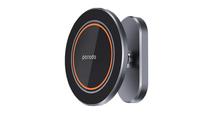Porodo Aluminum Alloy MagSafe Mount Metal Base & Smooth Rotation - Grey 1 Porodo Aluminum Alloy MagSafe Mount Metal Base & Smooth Rotation - Grey