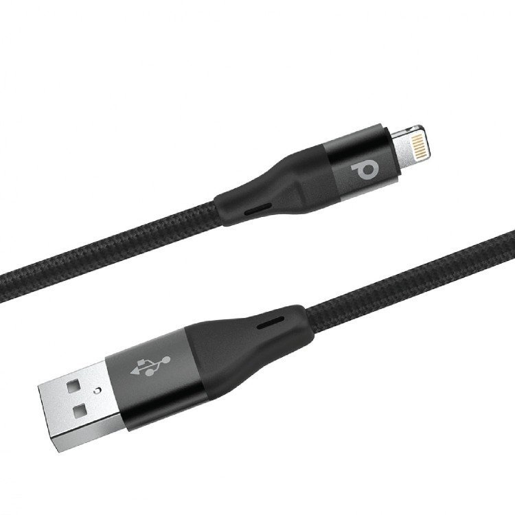Porodo Aluminum Braided Lightning Cable 1.2M 2.4A 3 Porodo Aluminum Braided Lightning Cable 1.2M 2.4A - Image 3