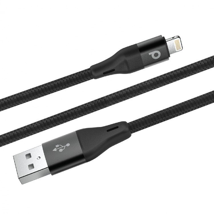 Porodo Aluminum Braided USB-A to Lightning Cable 2.2M 2.4A 3 Porodo Aluminum Braided USB-A to Lightning Cable 2.2M 2.4A - Image 3