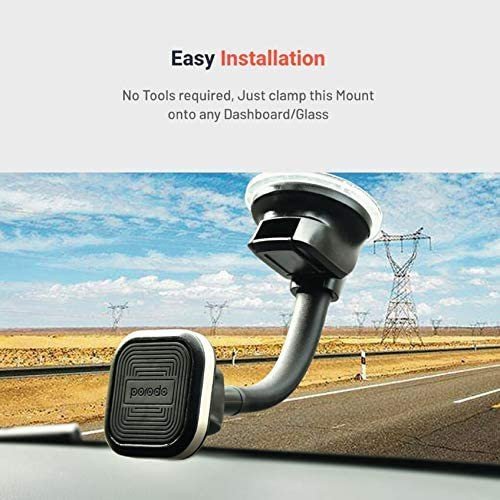 Porodo Aluminum Magnetic Car Mount (Flexible Neck/Suction Base) 4 Porodo Aluminum Magnetic Car Mount (Flexible Neck/Suction Base) - Image 4