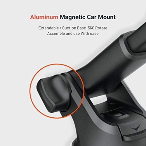 Porodo Aluminum Magnetic Car Mount Extendable Suction Base 360 Rotate 4 Porodo Aluminum Magnetic Car Mount Extendable Suction Base 360 Rotate - Image 4