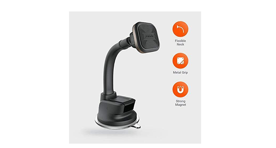 Porodo Aluminum Magnetic Car Mount (Flexible Neck/Suction Base) 1 Porodo Aluminum Magnetic Car Mount (Flexible Neck/Suction Base)